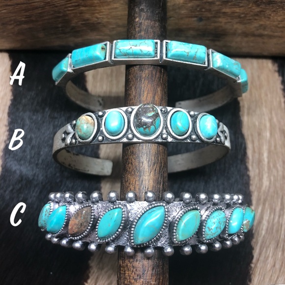 💠 Natural Stone Cuff Bracelet Fashion Jewelry - Picture 2 of 10